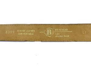 Vintage Brown Leather Braemar By Jeremy Scott   Sz Large Belt - City Girl Designer Vintage Closet