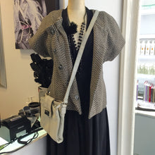 Tignanello Pale Grey Cross Body Bag - City Girl Designer Vintage Closet