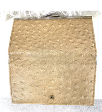 Vintage Made In Canada Buxton Cream Color Ostrich  Leather Wallet - City Girl Designer Vintage Closet