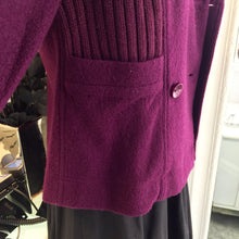 Ava Cropped 3/4 Sleeve Wool Jacket  Sz M - City Girl Designer Vintage Closet