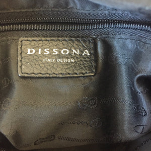 Dissona Navy Blue Hobo Bag With Tan Topstitching – City Girl Vintage Closet