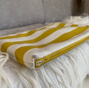 Danier Leather Yellow And White Cross Body Bag - City Girl Designer Vintage Closet