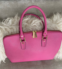 Bubblegum Pink Saffiano Leather Danier Laptop Briefcase - City Girl Designer Vintage Closet