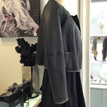Designers Remix Collection Charcoal Grey Shearling Jacket  Sz 36 - City Girl Designer Vintage Closet