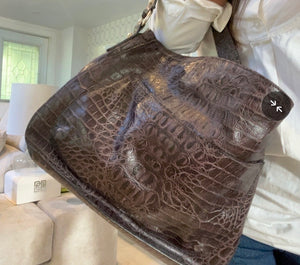 Talbots Exotic Leather Tassel Handbag - City Girl Designer Vintage Closet