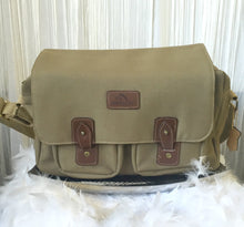 Jordache Canvas And Leather Satchel Messenger Bag - City Girl Designer Vintage Closet