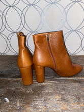 Tan Leather Agenda Ankle Boots - City Girl Designer Vintage Closet