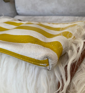 Danier Leather Yellow And White Cross Body Bag - City Girl Designer Vintage Closet