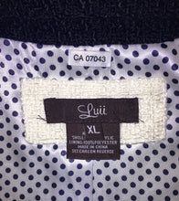 Luii Black And White cropped Tweed Blazer  Sz XL - City Girl Designer Vintage Closet