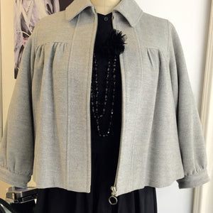 Pink Tartan Cropped Wool Jacket  Sz XS - City Girl Designer Vintage Closet