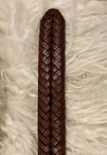Coach Brown Double Braided Leather Belt Sz Medium - City Girl Designer Vintage Closet