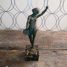 1930’s Fayral Pierre Le Faguay Art Deco Bronze Tambourine Dancer - City Girl Designer Vintage Closet