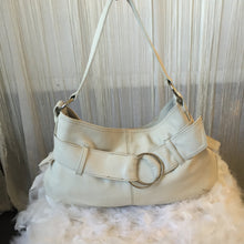 Alfani White Leather Shoulder Hobo Tote Handbag - City Girl Designer Vintage Closet